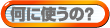 何に使うの?